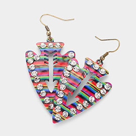 Multi Colored Arrow Cutout Earrings