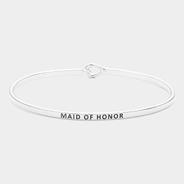Maid of Honor Thin Metal Hook Bracelet