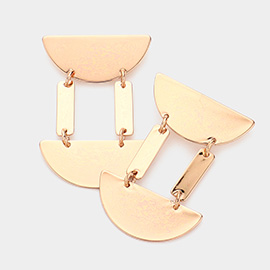 Metal Geometric Drop Earrings