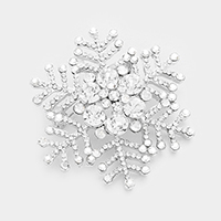 Crystal Rhinestone Snowflake Pin Brooch
