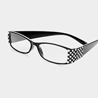 Crystal Detail Rectangular Reading Glasses