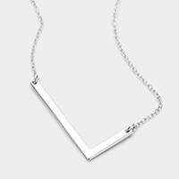 Monogram Metal Pendant Necklace
