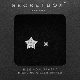 SECET BOX_Sterling Silver Dipped CZ Star Ring