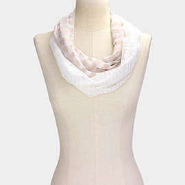 Striped Lace Infinity Scarf