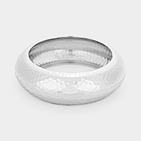 Textured Metal Bangle Bracelet