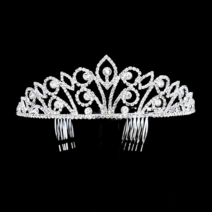 Crystal Rhinestone Pave Pageant Queen Tiara