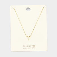 Gold Dipped Metal Pendant Necklace