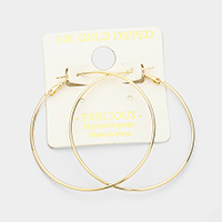 14K gold filled 5 cm metal Hypoallergenic hoop earrings