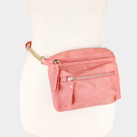 Leather Crossbody Bag / Fanny Pack Dual