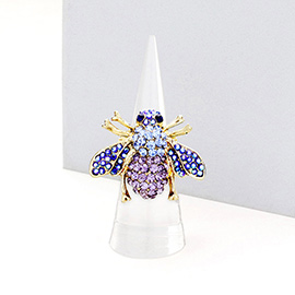 Crystal Honey Bee Stretch Ring