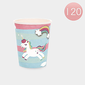 120PCS - Unicorn Printed Disposable Paper Cups