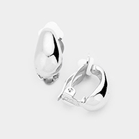 Metal Half Hoop Clip on Earrings