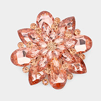 Crystal Flower Pin Brooch