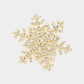 Crystal Snowflake Pin Brooch