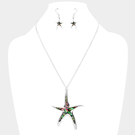 Metal Star Fish Pendant Necklace