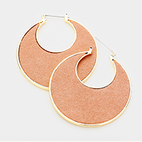 Cut out Round Pin Catch Earrings