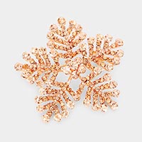 Crystal Pave Snowflake Brooch