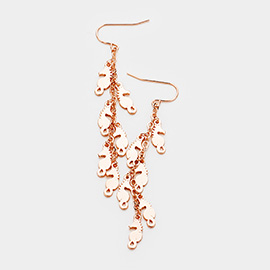 Metal Seahorse Cluster Vine Dangle Earrings