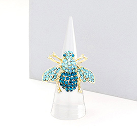 Crystal Honey Bee Stretch Ring