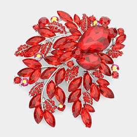 Floral Crystal Rhinestone Bouquet Brooch / Pendant