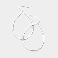 Teardrop Hammered Metal Earrings