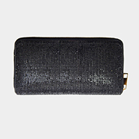 Bling Solid Zipper Wallet