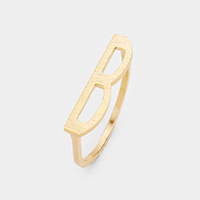 -B- Monogram Brass Metal Ring