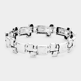 Square Metal Stretch Bracelet