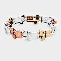 Square Metal Stretch Bracelet