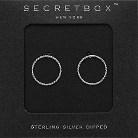 SECRET BOX_Sterling Silver Dipped Open Circle Stud Earrings