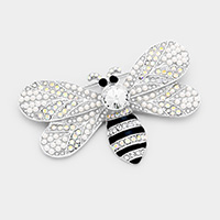 Rhinestone Honey Bumble Bee Pin Brooch