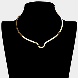 Plain Metal Open Choker Necklace