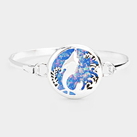 Sea World Glitter Sea Glass Mermaid Hook Bracelet