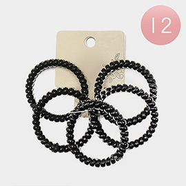 12 Set of 5 - Stretchable Hair Coils Bands