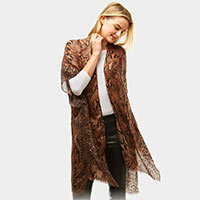 Snake print Cover Up Poncho