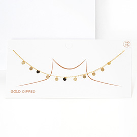 Gold Dipped Bubble Drop Collar Necklace