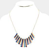 Multi Color Statement Collar Necklace