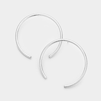 Open Circle Metal Earrings 
