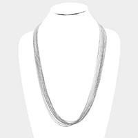 Thin Metal Layered Necklace