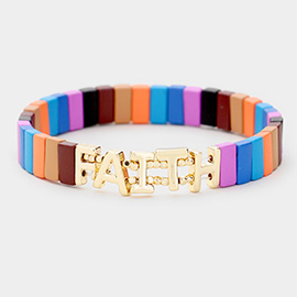 Lego Block Faith Stretch Bracelet