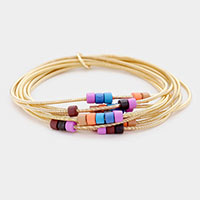 Colorful Bead Multi Stretch Bracelet