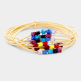 Star Bead Multi Stretch Bracelet