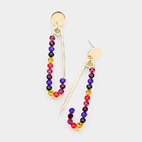 Rhinestone Pave Safety Pin Earrings