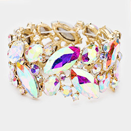 Marquise Crystal Stretch Evening Bracelet