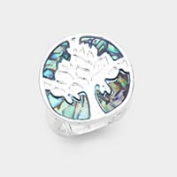 Abalone Tree of Life Stretch Ring