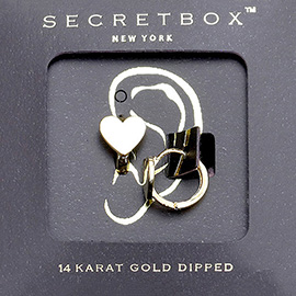 SECRET BOX_ 4K Gold Dipped Heart Huggie Hoop Earrings