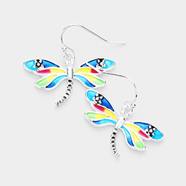 Enamel Dragonfly Earrings