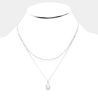 Pearl Pendant Layered Necklace