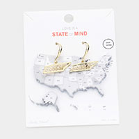 Gold Dipped Tennessee State Earrings