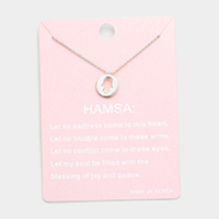 
Hamsa Hand Metal Pendant Necklace 